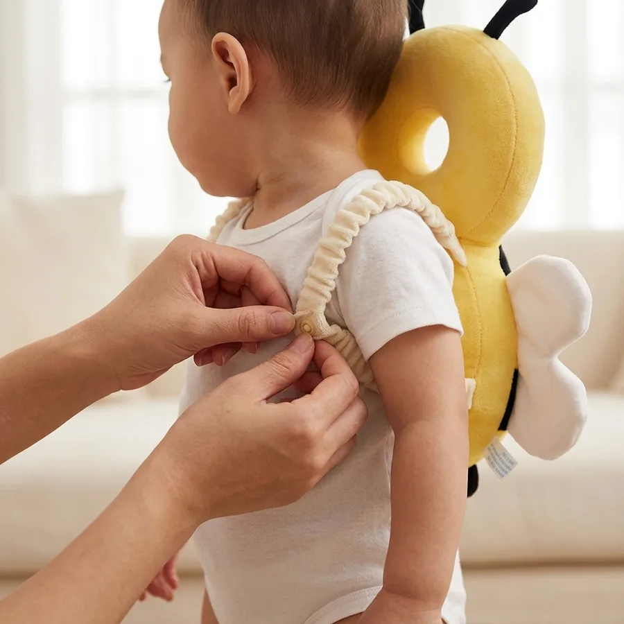 Mochilita Guardaespaldas – Protector Anticaídas para Bebé (4-36 meses) — diseño Abeja — foto 3